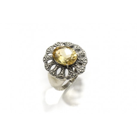 bague en argent 925 et citrine bague en argent 925 et citrine