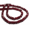 30pc - Perles de Pierre - Jade Rondelles Facettées 4x2mm Rouge Bordeaux - 8741140022485 