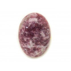 N7 - Cabochon Pierre - Lépidolite violet rose Ovale 28x20mm - 8741140017979 