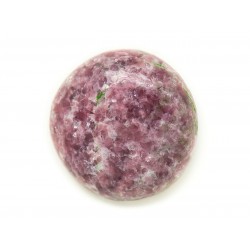 N19 - Cabochon Pierre - Lépidolite violet rose Rond 26mm - 8741140018099 