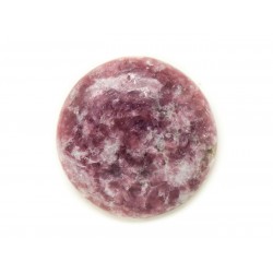N22 - Cabochon Pierre - Lépidolite violet rose Rond 29mm - 8741140018129 
