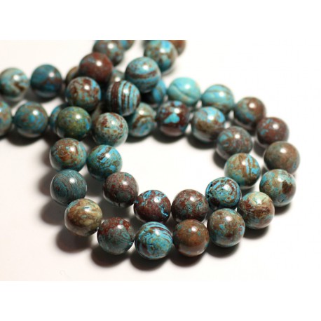 Fil 39cm 46pc env Obsidienne Flocon Mouchetée Boules 8mm Perles de Pierre