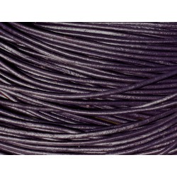 Echeveau 90 mètres - Fil Cordon Cuir Véritable 2mm Bleu Violet Indigo - 8741140011267 
