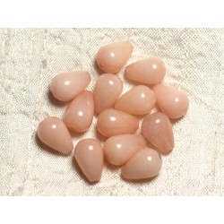 4pc - Perles de Pierre - Jade Gouttes 14x10mm Rose Saumon - 4558550082640 
