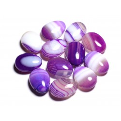 Pendentif Pierre semi précieuse - Agate violette Goutte 25mm - 4558550092168 