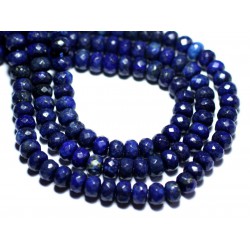 6pc - Perles de Pierre - Lapis Lazuli Rondelles Facettées 8x5mm - 8741140007857 