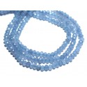 30pc - Perles de Pierre - Jade Rondelles Facettées 4x2mm Bleu Lavande Pastel - 8741140008120 30pc - Perles de Pierre - Jade Rondelles Facettées 4x2mm Bleu Lavande Pastel - 8741140008120