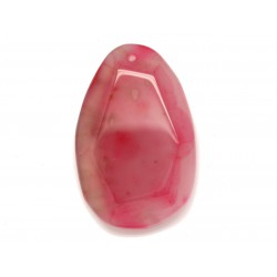 N18 - Pendentif en Pierre - Agate rose et quartz goutte facettée 63mm - 8741140001732 