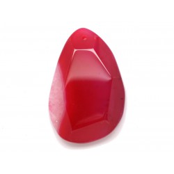 N17 - Pendentif en Pierre - Agate rose et quartz goutte facettée 64mm - 8741140001725 