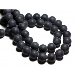 4pc - Perles de Pierre - Onyx Noir Mat Boules 12mm 4558550012722 