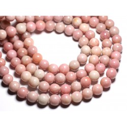 2pc - Perles de Pierre - Opale Rose Boules 12mm - 4558550084569 