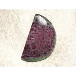 Cabochon de Pierre - Rubis Zoïsite Demi Lune 48x28mm N43 - 4558550081537 