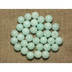 10pc - Perles de Pierre - Jade Boules 8mm Bleu Turquoise 4558550021847 