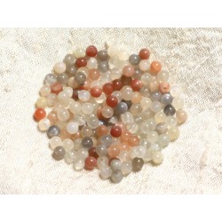 10pc - Perles de Pierre - Pierre de Lune Multicolore Boules 3mm 4558550004338