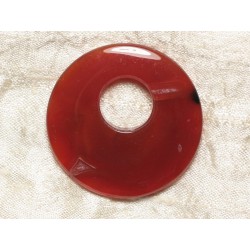 n9 - Donut Pendentif Pierre semi précieuse Agate Rouge 44x15mm 4558550006158
