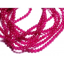 40pc - Perles de Pierre - Jade Rose Framboise Boules 4mm 4558550025388 