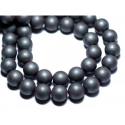 20pc - Perles de Pierre - Hématite Mate Boules 8mm 4558550007452