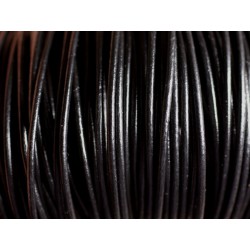 5m - Cordon Cuir Véritable Noir 2mm 4558550007582 
