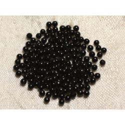 30pc - Perles de Pierre - Onyx noir Boules 2mm 4558550010513 