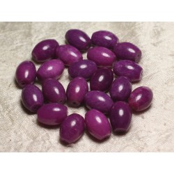2pc - Perles de Pierre - Jade Violette Olives 16x12mm   4558550012241