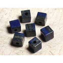 1pc - Pendentif Pierre semi précieuse - Lapis Lazuli Cube 15mm 4558550013484