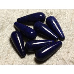 1pc - Perle de Pierre - Lapis Lazuli Longue Goutte Ronde 30x12mm 4558550014160