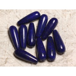 1pc - Perle de Pierre - Lapis Lazuli Longue Goutte 30x10mm 4558550014573 