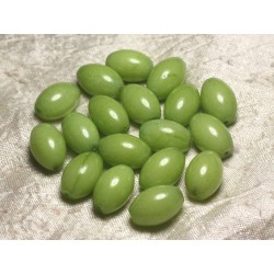 2pc - Perles de Pierre - Jade Olives 16x12mm Vert Anis 4558550015303 