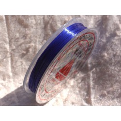 Bobine 10 metres env - Fil Elastique Fibre 0.8-1mm Bleu Nuit Roi - 4558550015082