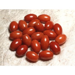 2pc - Perles de Pierre - Jade Orange Olives 16x12mm   4558550014726