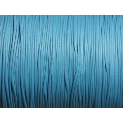 10m - Cordon de Coton Ciré 0.8mm Bleu 4558550015945