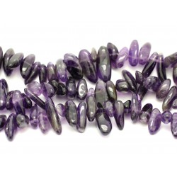 10pc - Perles de Pierre - Longues Rocailles d'Améthyste 12-20mm 4558550016478