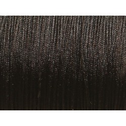 Bobine 110 mètres - Fil Cordon Tissu Nylon Tressé Noir 0.8mm - 4558550018397 