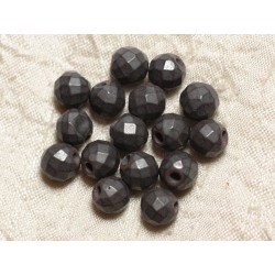 4pc - Perles de Pierre Perçage 2.5mm - Hématite Mat Facettée 4558550019264