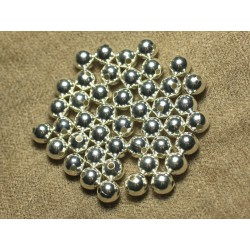 10pc - Perles Métal Argenté Boules 8mm 4558550023872