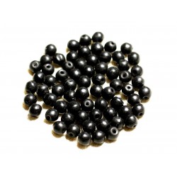 40pc - Perles Turquoise Synthèse Boules 6mm Noir 4558550023896