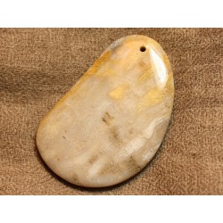 Pendentif Pierre semi précieuse Corail Fossile 55mm n°19 4558550022585 