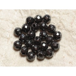5pc - Perles de Pierre Perçage 2.5mm - Hématite Facettée 8mm 4558550025531