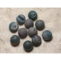 1pc - Perle de Pierre Perçage 2.5mm - Agate Bleue Mat Boule 18mm 4558550026521