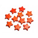 5pc - Perles Turquoise Synthèse Étoiles 20mm Orange  4558550029232