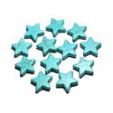 5pc - Perles Turquoise Synthèse Étoiles 20mm Bleu Turquoise  4558550029270 