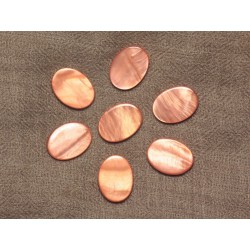 5pc - Perles de Nacre Ovales 20x15mm Saumon 4558550030771