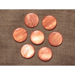 5pc - Perles de Nacre Palets 20mm Saumon 4558550032133