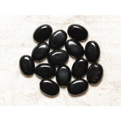 1pc - Perle de Pierre - Obsidienne Noire Ovale 18x13mm 4558550032324