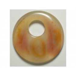 Donut en Agate - Orange et Rose - 44x14 mm 4558550032959