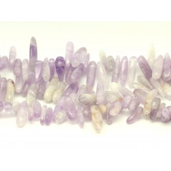 10pc - Perles Pierre - Amethyste claire - rocailles chips batonnets 12-22mm Violet Mauve Lavande - 4558550035585