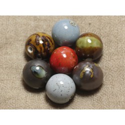 Lot au choix - Grosses Perles de Céramique 20 mm - Sac de 100pc 4558550037312