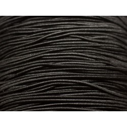 Bobine 100 mètres env - Fil Cordon Tissu Elastique 1mm Noir 