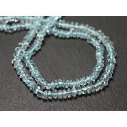Aigue Marine Boules 6mm Mat Sablé Givré Fil 39cm 58pc env Perles de Pierre