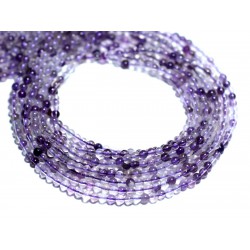 Fil 39cm 185pc env - Perles de Pierre - Fluorite Violette Boules 2mm 